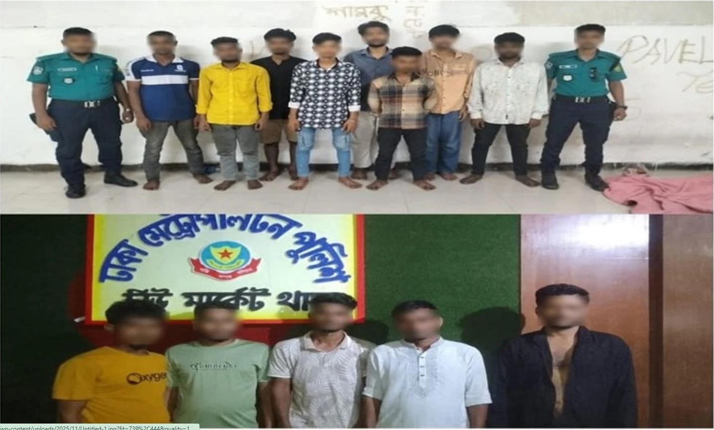 ডিএমপি বিশেষ অভিযানে গ্রেপ্তার ১৩ জন